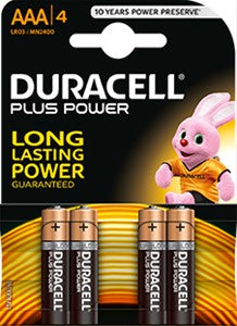 DURACELL - Duracell Plus Power AAA (LR03) - MN2400/4-E⚡shock