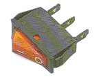 Elimex - KF-DS-2 Switch + lamp unipolar - 34207-E⚡shock