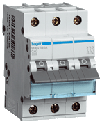 hager - Automaat 10kA - C - 3P - 10A - 3M. - NCN310-E⚡shock