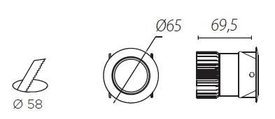 LEDS C4 - INBOUWRING ROND VAST WIT - 71-2912-14-00-E⚡shock