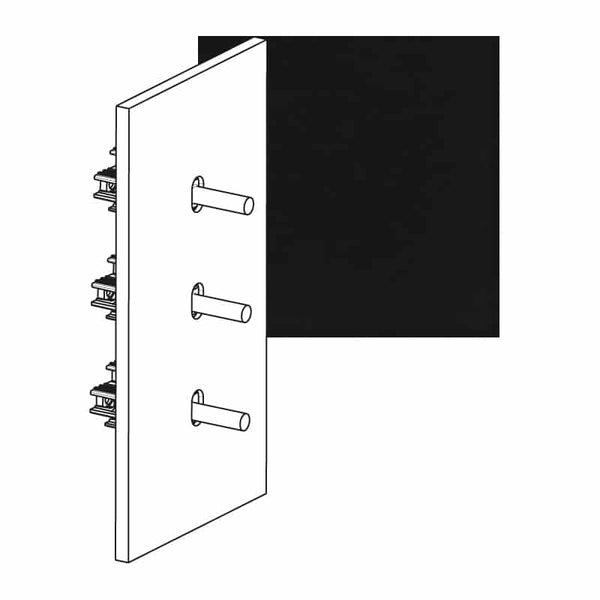 Legrand - ART 3x wissel vert. 10A - épure Mat zwart - AR67806-E⚡shock