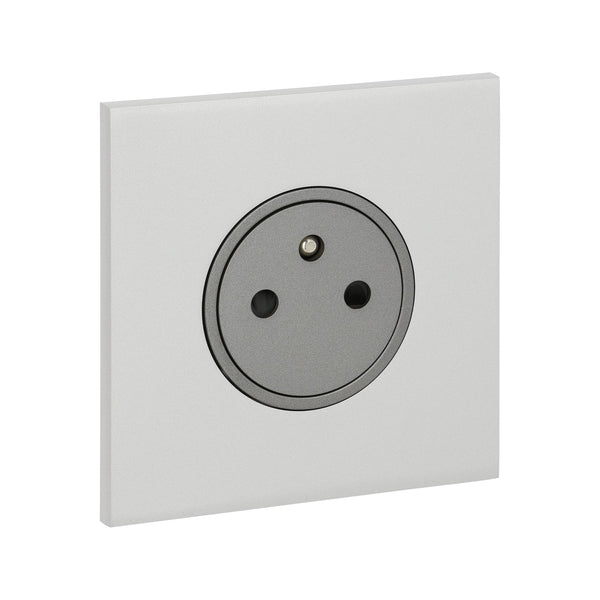 Legrand - ART Stopcontact 2P+A vlak 16A - épure Satijn staal - AR67531-E⚡shock