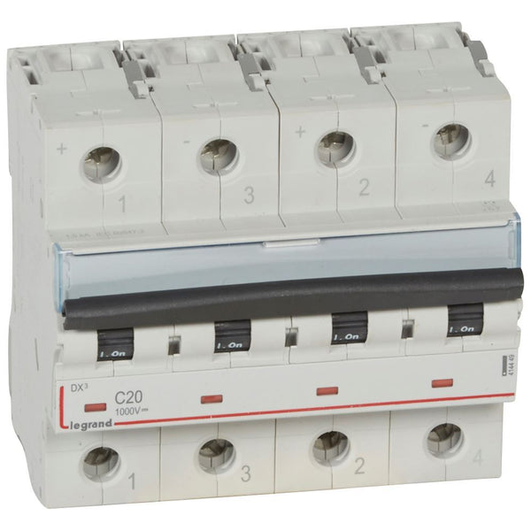 legrand - Automaat 1000Vdc - 20A 2 poles - 4 modules - 414449-E⚡shock