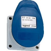 Legrand - Half-inb.cont.d. 200V-32A-2P+A P17 Tempra IP44 rechte uitg. - 058054-E⚡shock