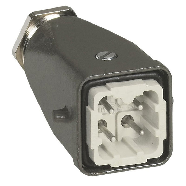 Legrand - Hypra connector man.mantel v.uitg. metaal 250V 10A 3P+A - 053140-E⚡shock