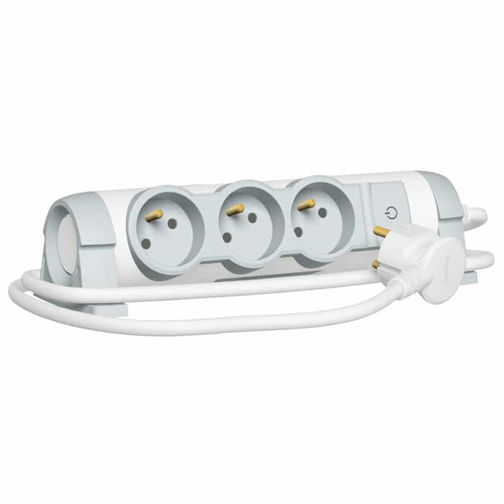 Legrand - Meervoudig stopcontact 3X2P+A + schakelaar snoer 3M - 050072-E⚡shock