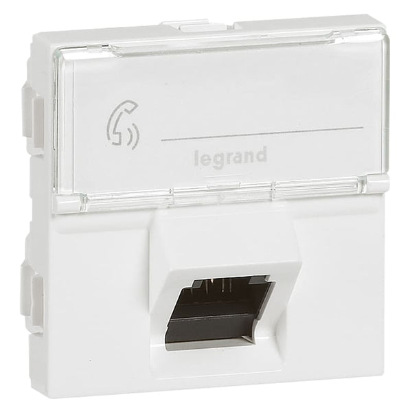 Legrand - Mosaic RJ45 Cat 6A STP - 45° LCS² - wit - 2 modules - 076508-E⚡shock