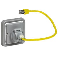 Legrand - Plexo aanpasser RJ ctdoos IP44 samenstelbaar app. grijs - 069581-E⚡shock