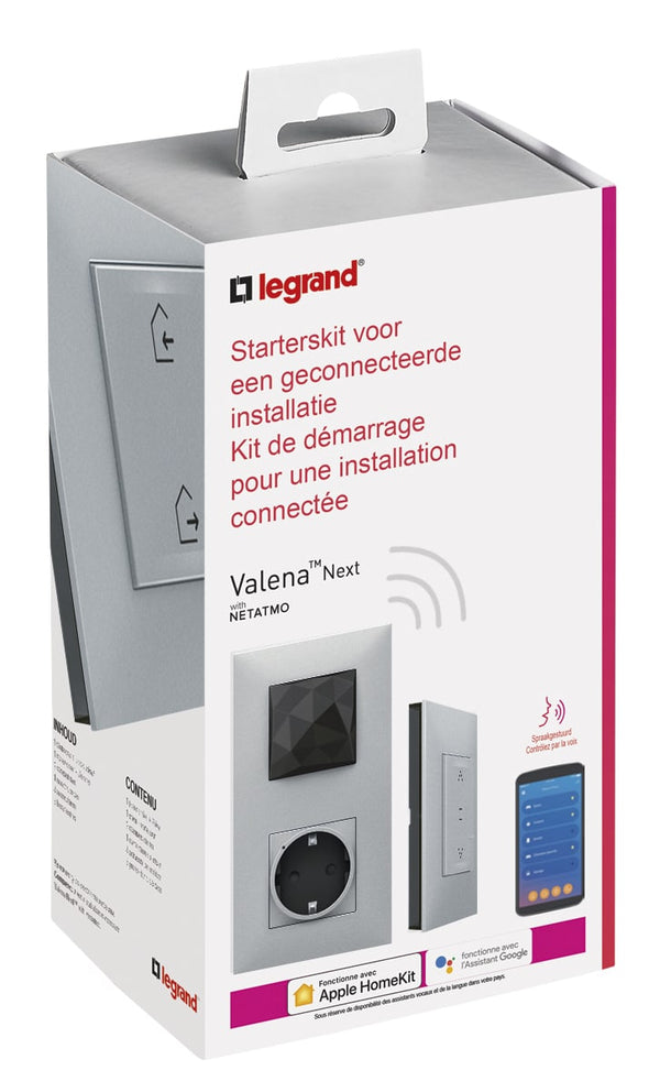Legrand - Valena NWN - Starterskit met Gateway + stopcontact Alu - 741930-E⚡shock