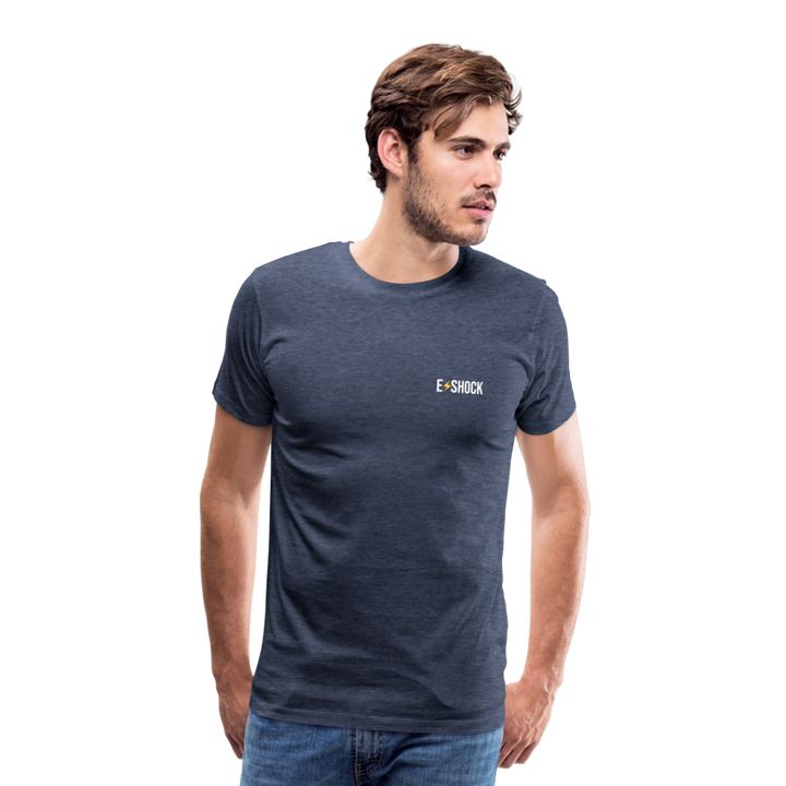 Mannen Premium T-shirt - blauw gemêleerd