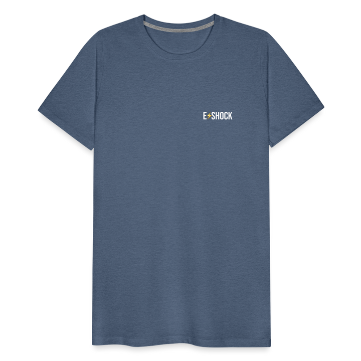 Mannen Premium T-shirt - blauw gemêleerd