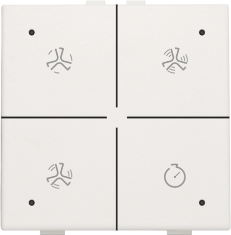 Niko - Home control Ventilatiebediening met LED Wit - 101-52054-E⚡shock