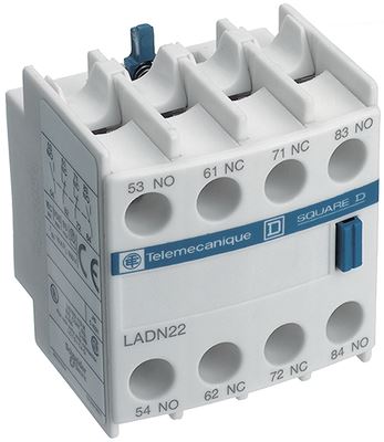 SCHNEIDER - HULPCONTACTBLOK FRONTAAL 4 NOVOOR CONTACTOREN TESYS MODEL - LADN40-E⚡shock