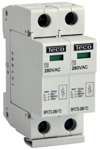 TECO - BLIKSEMAFLEIDER 20KA 2P 280VAC - SPCT22802-E⚡shock