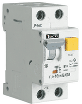 TECO - Differentieelautomaat 1P+N 16A 10mA 10kA Courbe C - FL9161NC001A-E⚡shock