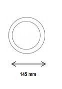 UNI-BRIGHT - Moon Opbouwer - Diam. 145Mm - 8W - Zwart - 3000K - MN1458WB-E⚡shock