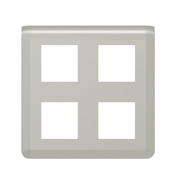 Legrand - Mosaic afdekpl. 2x2x2 mod alu horizontaal - 079338L-E⚡shock