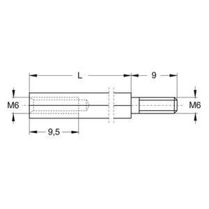 vynckier - OPHOOGSTUT SLEUTELBREEDTE 9 H=80MM - 811460-E⚡shock